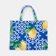image 5 of OHS Lemon Tile Print Microfibre Quick Dry Spa Bath Beach Chair Cover Towel Bag Blue