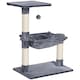 image 6 of PawHut Cat Tree Scratch Post with Bed Hammock Sisal for Indoor Cats Grey
