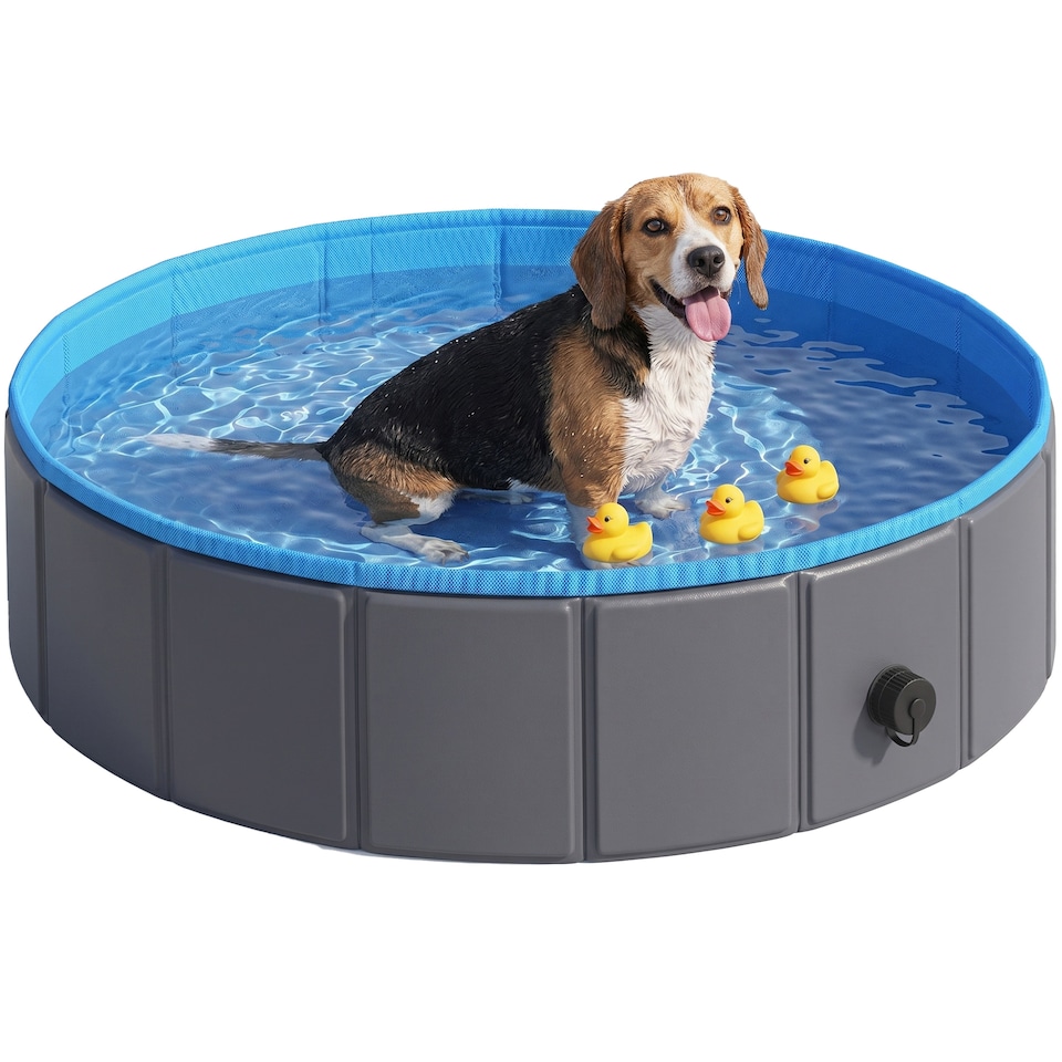 image 1 of PawHut Dog Pool Dog Bath Tub Dog Paddling Pool, 100 x 30 cm