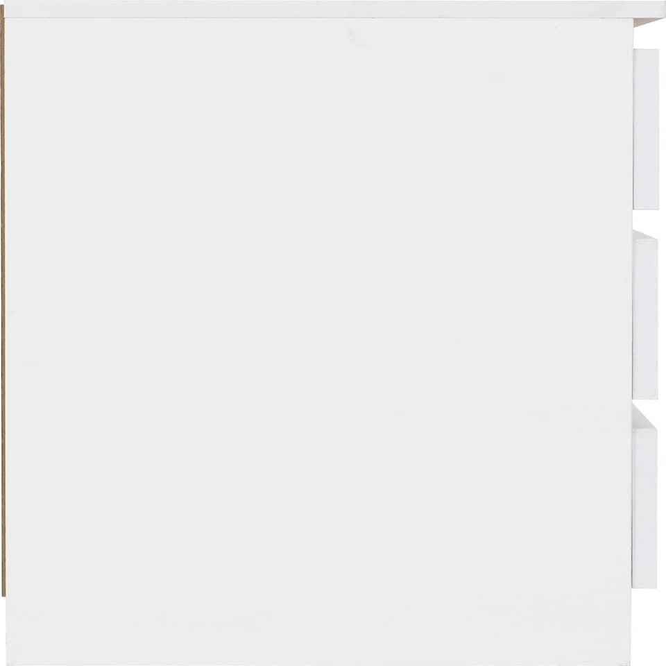 image 1 of Malvern 3 Drawer Bedside Table White