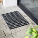 image 2 of Nicoman Rubber Ring Scraper Doormat 80x60cm | Black | 80x60cm