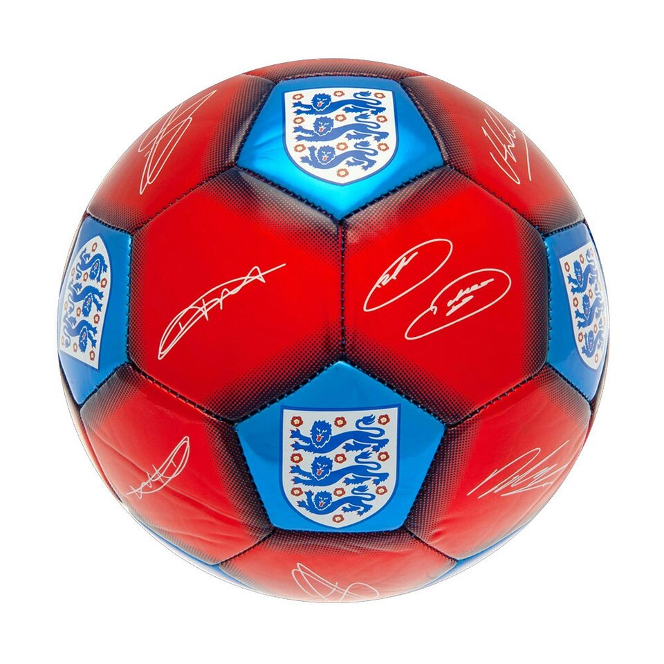 image 1 of England FA Signature Metallic Training Ball - Red/Blue/White - 1