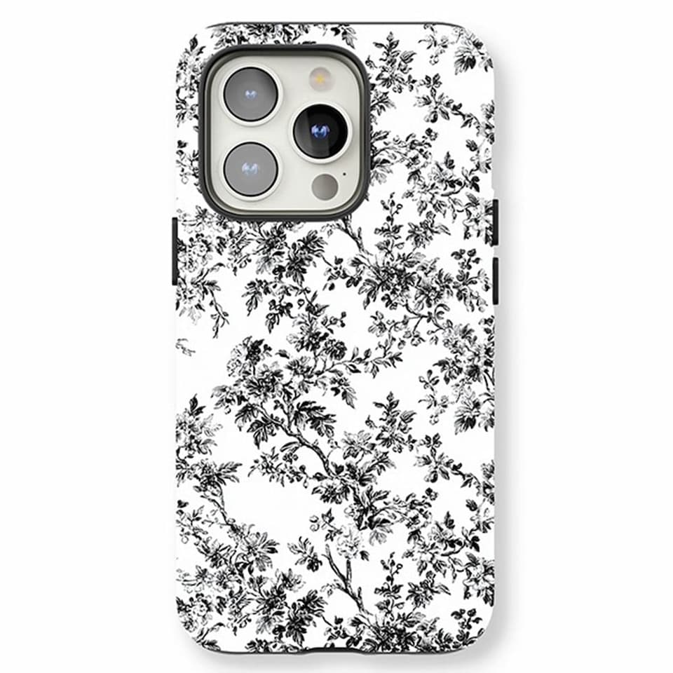image 1 of Mono Floral Phone Case | Black | iPhone 16
Magsafe | iPhone 16
Magsafe