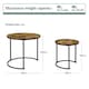 image 3 of Yaheetech Round Nesting End Table Set with Metal Base Grey