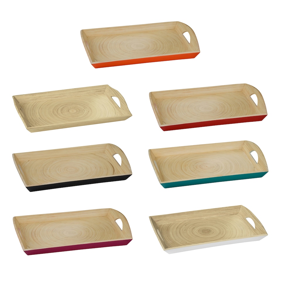 image 1 of Kyoto Raspberry Rectangular Serving Tray Pink