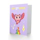 image 2 of Kawaii Cute Flying Pink Owl 10 Year old Child Kids 10th Birthday Card