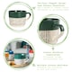 image 2 of Nicola Spring Ceramic Dipped Dash Coffee Mugs - 475ml - Sage - Pack of 6 | Green | Sage
