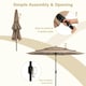 image 7 of COSTWAY 3-Tier Patio Umbrella Double Vented Crank Market Parasol Brown