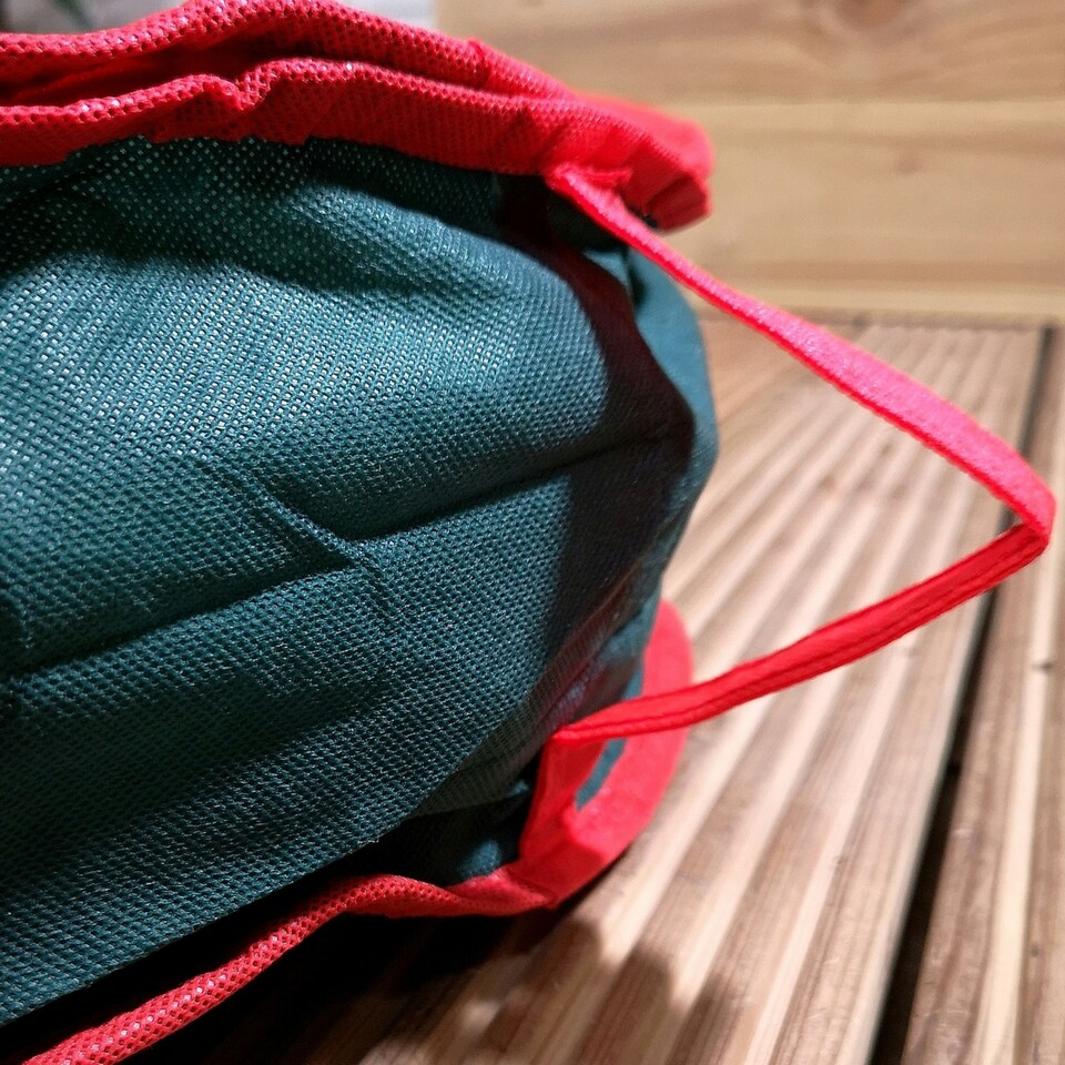 image 1 of 65cm Green Christmas Wreath Decoration Storage Bag with Zip and Carry Handle