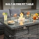 image 2 of Alivio 8-Seater Rattan Garden Furniture Set, Luxury PE Rattan Sofa with Gas Fire Pit Table & Cushions | Grey