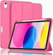 image 1 of KAV Case for iPad A16 11th Generation 11 Inch 2025 and iPad 10th Generation 10.9 Inch 2022 Slim Protective Smart Cover with Auto Sleep Wake Trifold Stand Lightweight Shockproof Tablet Case (Pink)