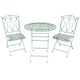 image 1 of Charles Bentley Rustic Wrought Iron Outdoor Bistro Set - Sage Green