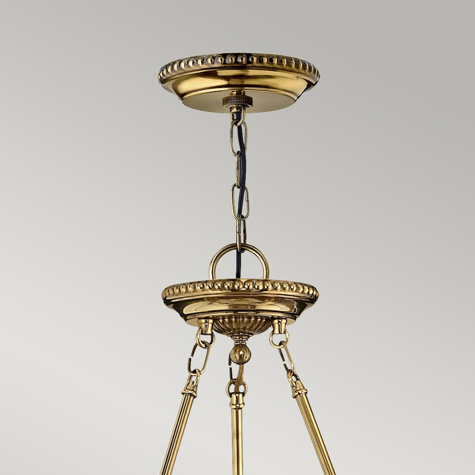image 1 of Cambridge 3 Light Large Ceiling Pendant Polished Brass, E14