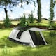 image 10 of Outsunny Tunnel Tent with Bedroom, Living Room and Porch for 3-4 Man, Green