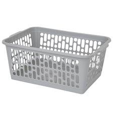 1 x Cool Grey Multipurpose Handy Plastic Storage Basket Organiser Ideal For Home & Office Grey