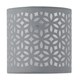 image 3 of Set of 2 Romana - Brushed Chrome Touch Operated Table Lamps Bedside Lights Grey Laser Cut Shade Silver | Grey