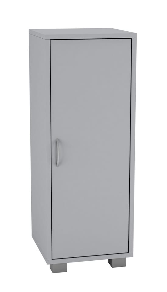 image 1 of Single Door 3-Tier Cabinet | Grey | 8.5 x 31 x 81.2 | 1