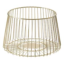 Vertex Deco Matte Gold Small Fruit Basket Gold
