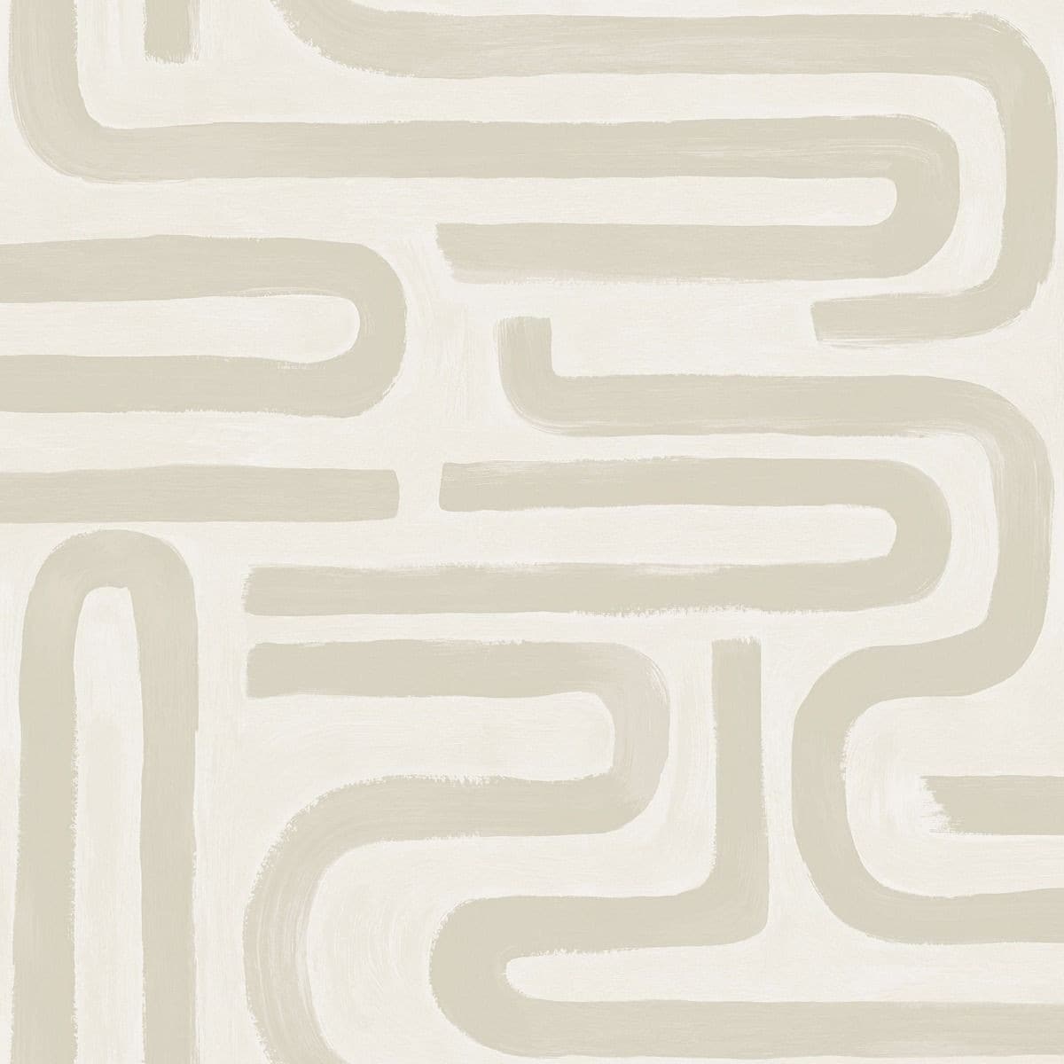 Holden Decor Geometric Brushed Wallpaper Clear Neutral 1