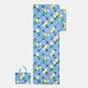 image 3 of OHS Lemon Tile Print Microfibre Quick Dry Spa Bath Beach Chair Cover Towel Bag Blue