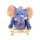 image 8 of HOMCOM Children Kids Rocking Horse Toys Plush Elephant Rocker Seat with Sound Toddler Baby Gift for 1.5 Years Plus Blue