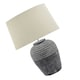 image 2 of Hill Interiors Amalfi Carved Stone Table Lamp (UK Plug) - White/Grey - One Size