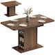image 1 of HOMCOM Extendable Dining Table for 4-6, Kitchen Table with Shelves