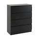 image 4 of Malvern 4 Piece Bedroom Set with 3 Door Triple Wardrobe Black