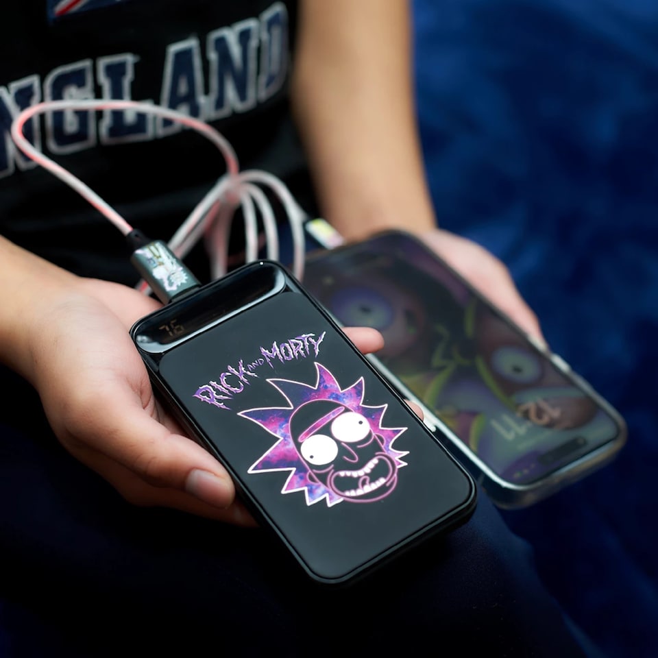 image 1 of Lazerbuilt Official Rick & Morty LED Power Bank 10000 mAh