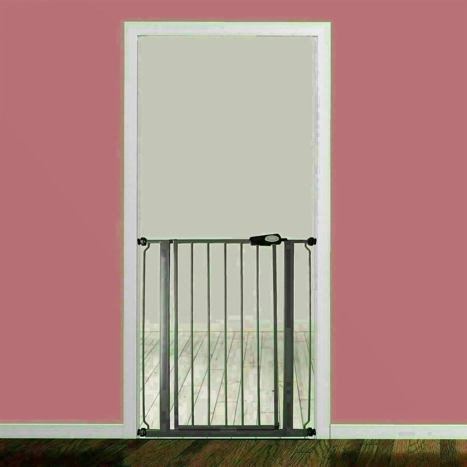 image 1 of Bettacare Extra Tall Pressure Installed Premium Pet Gate, 75cm - 83cm, Slate Grey, Pressure Fit Stair Gate for Dog, Safety Barrier for Puppy