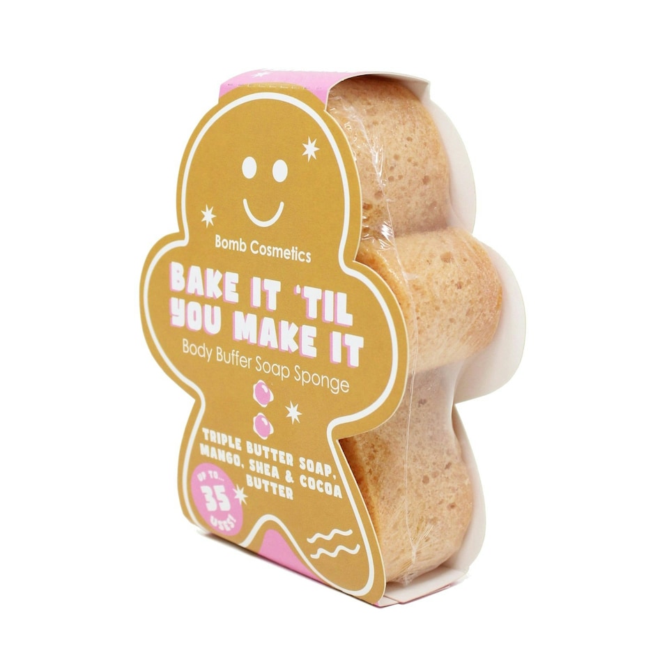 image 1 of Bomb Cosmetics Body Buffer Soap Shower Sponge Gingerbread