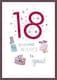 image 2 of Age 18th Female Happy Birthday Glitter Card