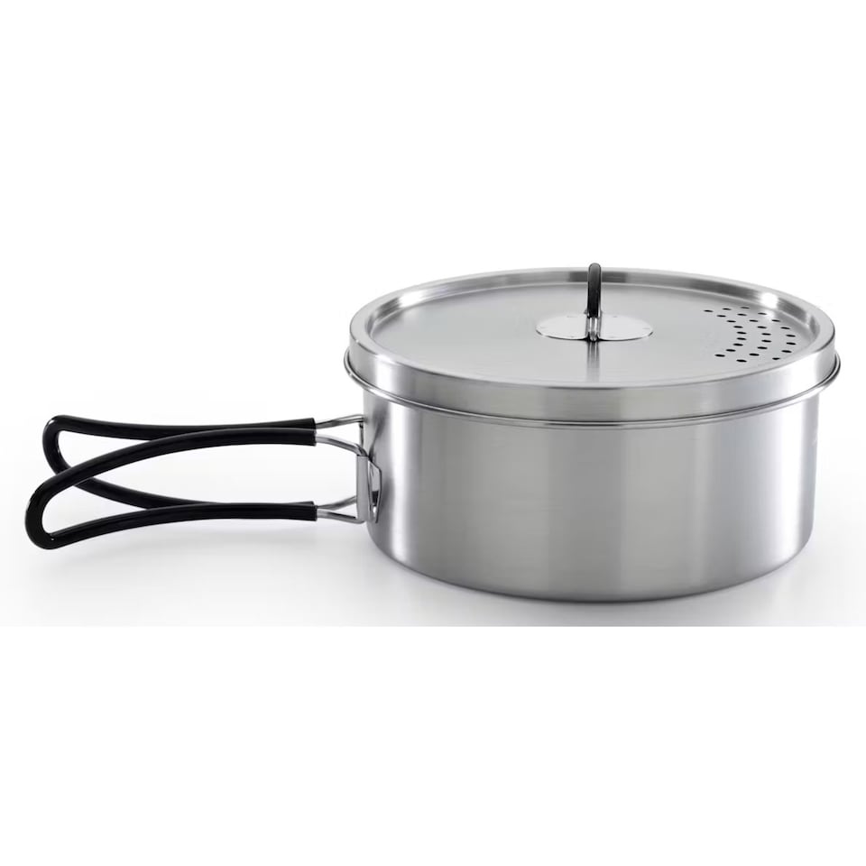 image 1 of Campingaz Trekking Kit 3-Piece Pot Set Stainless Steel