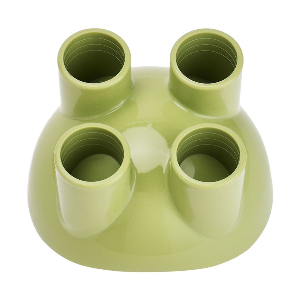 image 1 of Living and Home Pet Feeder Bowl with Non-Slip Base | Green
