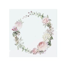 Watercolour Flowers Splash Back | White
