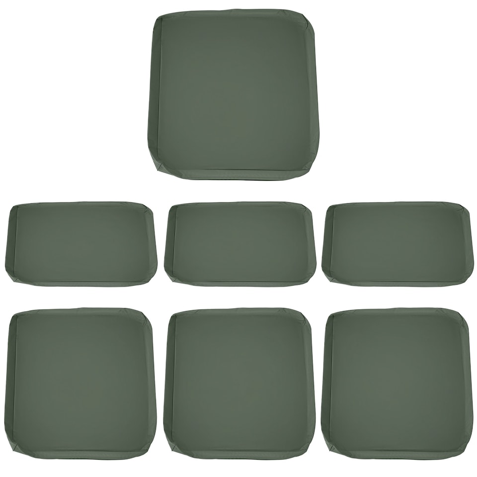 image 1 of Outsunny Cushion Cover Replacement Garden Rattan Patio Furniture Seat Cover Grey | Deep Grey