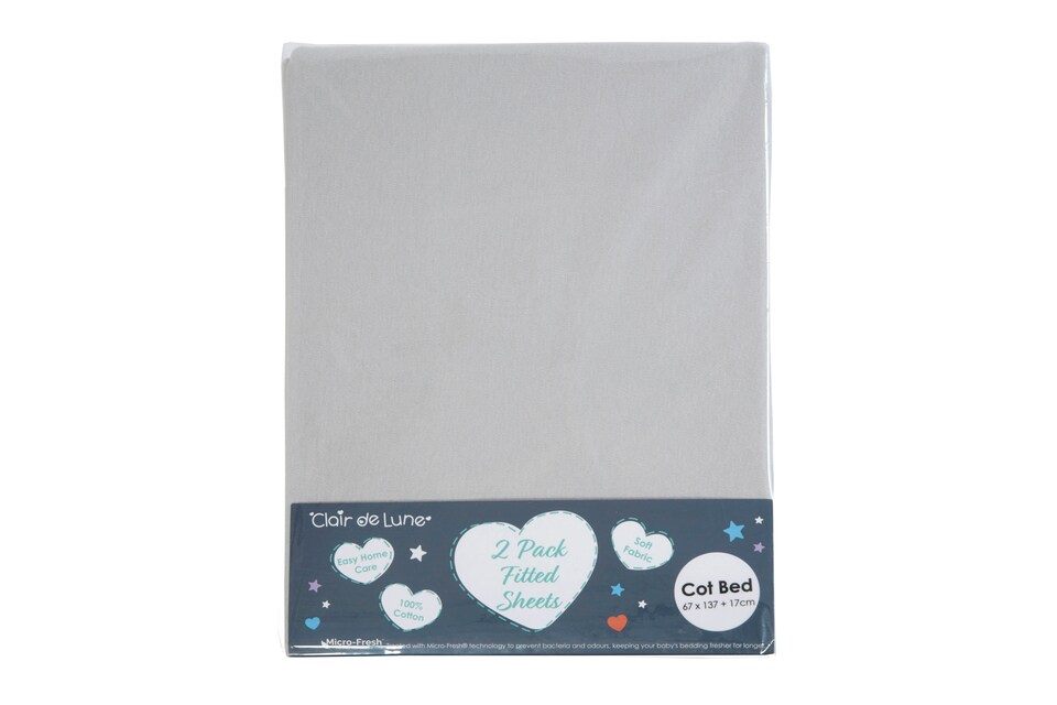 image 1 of Fitted Sheet Cot Bed - Grey | Grey | One Size