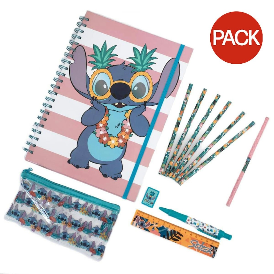 image 1 of Lilo & Stitch Aloha Hawaii A4 Bumper Stationery Set Set (Pack of 12) - Multicoloured - One Size
