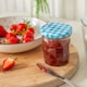 image 7 of Argon Tableware Glass Jam Jars with Blue Gingham Lids - 250ml - Pack of 6