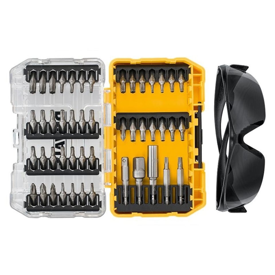 Dewalt Power Tools Dt70704 Screwdriving Set, 47 Piece + Safety Glasses - Multi Colour - One Size