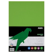 Pack of 50 Sheets A4 Parrot Green 160gsm Card by Premier Activity