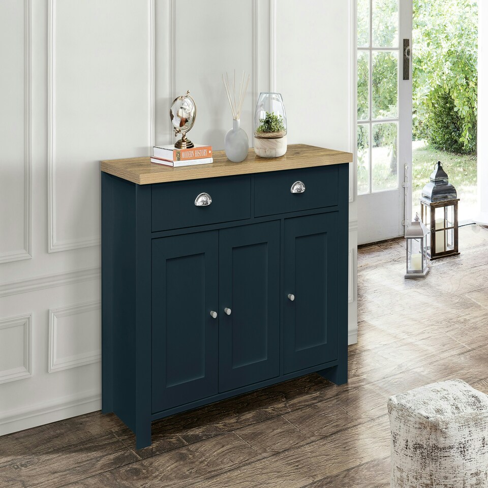 image 1 of Highgate 3 Door 2 Drawer Sideboard Navy