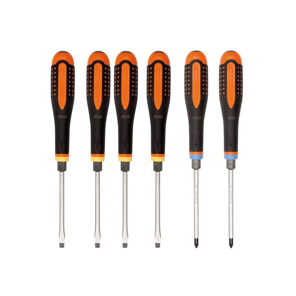 image 1 of Bahco Be-9882tb Ergo Through Blade Screwdriver Set, 6 Piece - Multi Colour - One Size