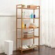 image 2 of Living and Home 5 Tier Bamboo Wood Storage Shelf Rack-50cm W x 25cm D x 128cm H