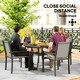 image 5 of Outsunny 5 Piece Garden Furniture Set with Round Table & 4 Stackable Chairs