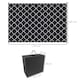 image 3 of Outsunny Reversible Waterproof Outdoor Rug W Carry Bag, 182 x 274 cm | Black | Black | 182 x 274 x 0.3cm