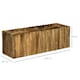 image 5 of Outsunny Raised Flower Bed Wooden Rectangualr Planter Container Wood