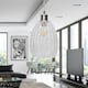 image 5 of First Choice Lighting Set of 2 Birch Clear Fluted Glass with Chrome Pendant Fittings Chrome | Clear