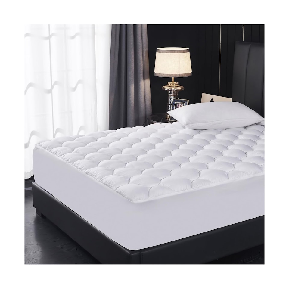 image 1 of Ezysleep Deep Fill Cloud Like Super Soft Mattress Topper Box Stitch Comfort | White