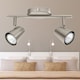 image 3 of Set of 2 Travale - Satin Nickel 2 Way Adjustable Spotlight Fittings